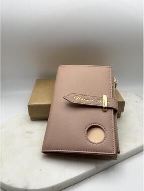 Blush pink P.travel Passport Airtag Wallet